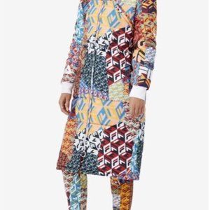 Fila Sz M Joanna Allover Print Coat/Jacket/Puffer Long Celebratory